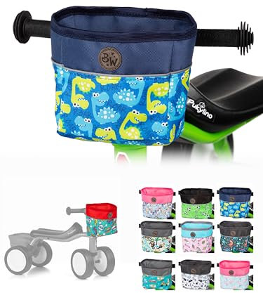 Tasche [Lenkerkorb] für Kinder kompatibel mit Pukylino Wutsch Fitsch Puky offen für Dreirad Laufrad Rutschfahrzeuge Fahrradtasche (Modell 11)