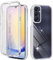 Cover per Samsung A25 5G Antiurto Custodia per Galaxy A25 5G 360 Gradi con Protezione dello Schermo Integrata Rugged Trasparente Full Body Protettivo Case Trasparente TPU Cover per Samsung A25, Clear