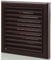 Ede Groups 155 x 155 mm Louvre Wall Vent Cover Grille 100mm Round - 4 Inch for Extractor Vent Cover, Air Vent Cover, Bathroom Extractor Fan or Dryer Ventilation (Brown)