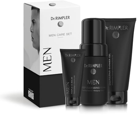 Dr. RIMPLER MEN Care Set - kompakte Pflegeserie mit speziell auf die Bedürfnisse der Männerhaut abgestimmten Formulaturen