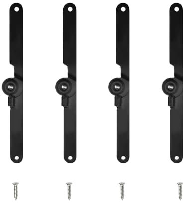 ONEBO 4 Cerniere Per Ante Cucina, Cerniere Per Mobili, Cerniere A Scomparsa, Adatte Per Ante Di Armadi da Cucina, Scrigni Del Tesoro O Portelli di Soffitte (Nero)