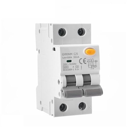 KRIECK Magnetotermico,Interruttore Magnetotermico Tipo A RCBO 2P 4P Interruttore Automatico di Corrente residua con Protezione da sovracorrente 10A 16A 25A 32A 40A 30mA(4P 16A 30mA)