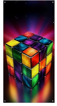 Magic Cube Puzzle, bedruckte benutzerdefinierte Banner und Schilder, personalisiertes Banner, Haustür-Banner, Hintergrund, individueller Wandteppich, personalisierte Wanddekoration, Hintergrundposter,