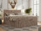 MKS MEBLE Boxspringbett Cord 180x200, Polsterbett Bett Cord, Boxspringbett mit Matratze H3,Bett mit Bettkasten and Kopfteil, Doppelbett mit Stauraum - Tiliano Duo - Braun Cord - H3