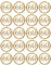 edible 20 x 60th birthday Gold cupcake toppers NOT PRECUT. wafer card