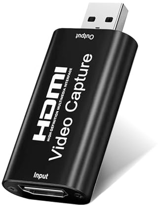 HDMI to USB 2.0 Capture Card 1080P Video Audio Recorder Grabber | HDMI Capture Device for Live Streaming, Gaming and Recording, Compatible with Switch, PS5, Xbox, OBS, PC Windows and Mac OS