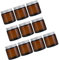 HOODANCOS 10 Piezas Vaso de Vidrio para Velas Aromáticas con Tapa Diy para Perfume para Hogar