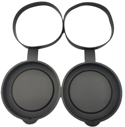 Gosera 2 Pieces Binoculars Protective Rubber Objective Lens Cap Binocular Best Protect 61-63MM