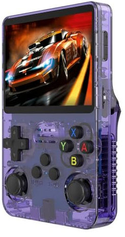 RetroSnap Play Game Console with 64G Built-in,10,000+ Classic Games,3.5 Inch IPS Screen (Purple)