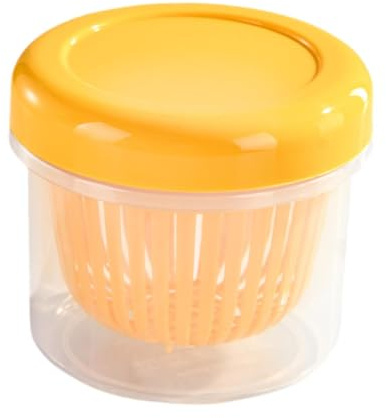 KiBcsLic Yogurt Strainer Fruit Juice Washable Homemade Reusable Kitchen Tools Nut Milk Container Food Strainer for Home Picnic, yellow