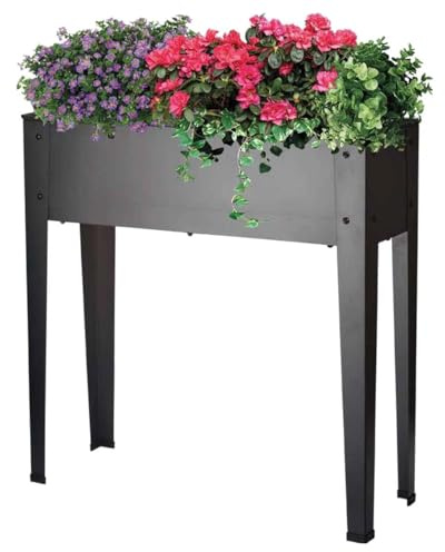 URBNLIVING 75cm Elevated Metal Planter Trough with Stand – Modern Raised Flower Pot for Indoor & Outdoor Garden Décor