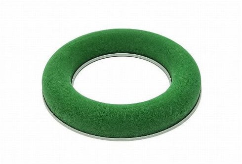 mosy Steckschaum-Ring, 25 cm, mit Plastikunterl., Kranz, Steckmasse, Nassschaum, frische Blumen, Frischblumen