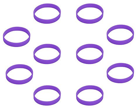 Hoerev Leere Silicone Charity Bracelets Rubber Sport Armband, 10 Stück, Lila, 202mm Umfang für Erwachsene