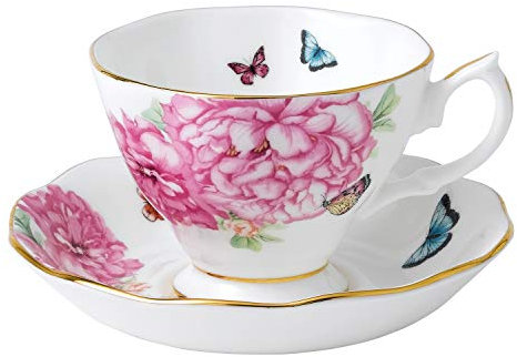 Royal Albert 40001820 Miranda Kerr by Teetasse und Untertasse "Freundschaft, Knochenporzellan, weiß, 1 Stück (1er Pack)