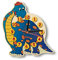 Dida - Dinosauro, Orologio da Parete per Bambini con Animali in Legno, Arreda e Rallegra la Cameretta dei Bimbi e ogni Ambiente della Casa, Prodotto Made in Italy