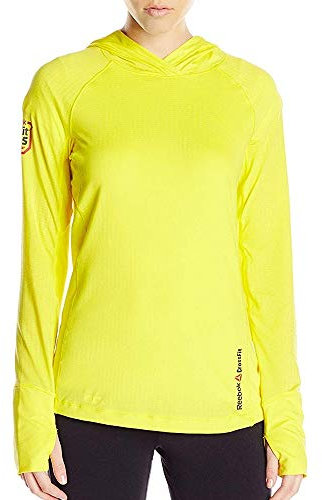 Reebok Damen Crossfit Training Jacquard Hoodie, Damen, Stinger Yellow, S