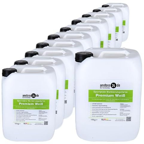 EWFF 10 Kanister Sportplatz Linien-Markierungsfarbe Premium - a 14 kg