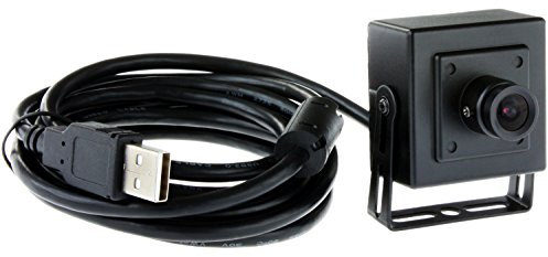 ELP 5MP USB Camera Full HD 1944P Webcam for Computer,Plug and Play USB Webcam for Security Systems Camera with Aluminum Black Housing