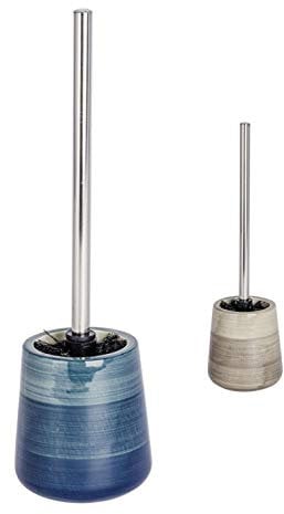 WK Potters Ceramic Toilet Brush and Holder (Blue)