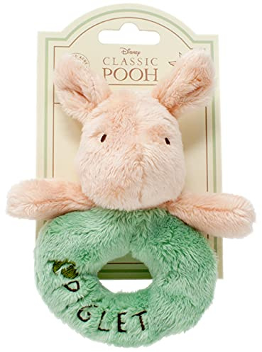 Rainbow Designs Hochet officiel Disney Winnie l'ourson – Hochet anneau en peluche pour bébé DN1479 Rose