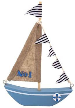 Unbekannt Schiff Segelboot Boot Holz Maritim Deko Taufe Tischdeko Segeln Geschenk