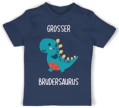 Baby T-Shirt Mädchen Jungen - Großer Bruder - 12/18 Monate - Navy Blau - Big Brother Shirt große brüder gro er Tshirt Outfit Bruder groser t-Shirts 2023 Geschenk für großen grossen Tshirts