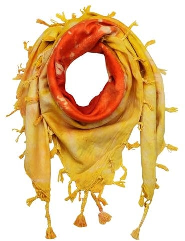 Freak Scene Palituch - bunt-batik-tiedye 01 - Red sun - 100x100 cm - Pali Palästinenser Arafat Tuch - 100% Baumwolle