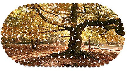 rutschfeste Badematte - PVC-Badewannenmatte Duschteppich Mit Leistungsstarken Saugnäpfen Massagefunktion Elfenreich 70x35cm (Style 09)