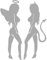Decus Engel und Teufel Frauen sexy L 0233 (Silber) // Sticker OEM JDM Style Aufkleber