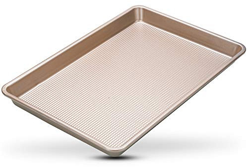Ultra Cuisine Teglia da forno per gelatina, antiaderente, resistente alle deformazioni e ai graffi, flusso d'aria migliorato, design durevole in acciaio al carbonio, qualità professionale per arrosti,