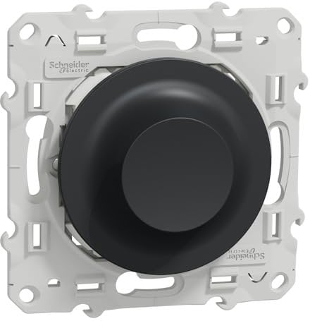 Schneider Electric S540513W Wiser Odace - variateur rotatif LED - 2 fils - zigbee - anthracite - A l'unité
