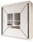 INTERWOOD Modern center Mirror Sliding Doors Wardrobe, featuring double sliding Doors, Hanging Rails & Adjustable Shelves, Space Saving solutions for Bedroom furniture in Matt finish 203cm(white)