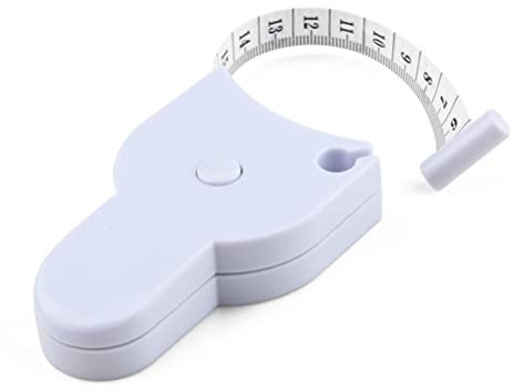 Hahepo Automatisches Teleskop Body Tape Measure Maßband Schneidermaßband Automatisch zum Messen der Körperumfänge von Bizeps, Brust, Hüfte, Waden