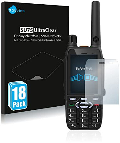 Savvies 18 Stück Schutzfolie für Motorola MXP600 Displayschutz-Folie Ultra-Transparent