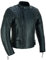 Chaqueta de piel para motocicleta con armadura CE para hombre MBJ-08A, Negro, L