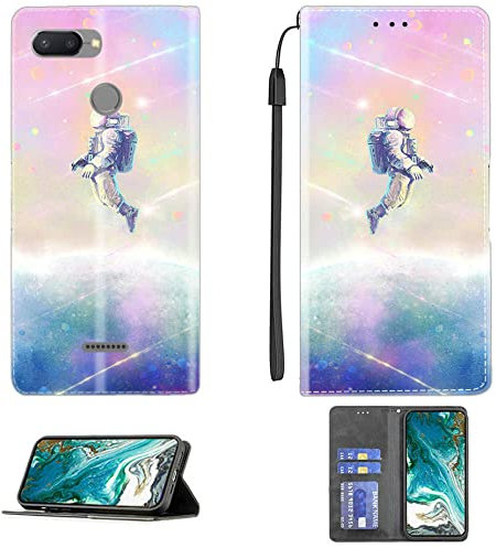 Aroepurt Cover per Redmi 6 Custodia Compatibile con Redmi 6 Cover Case Custodia Pelle Sintetica Cavalletto Magnetico Custodia a Portafoglio CPT26