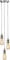 Calla - 230V E27 Vintage 3 Light Pendant - Brushed Chrome