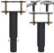 Pieds de Lit Réglables en Forme de T Métal 18-33cm Pied de Support de Lit Pieds de Support de Lattes Armoire Pieds Sommier à Lattes pour Couleur des Pieds de Meubles de Bricolage: Noir(2 Pièces)