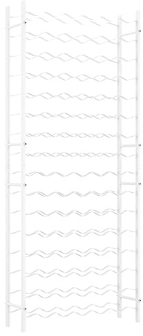 vidaXL Wine Rack for 96 Bottles White Metal