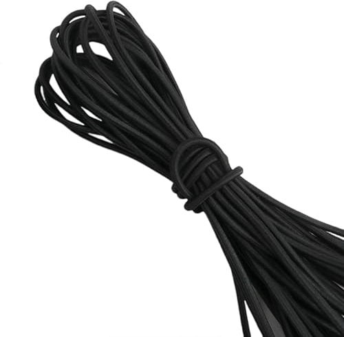 YAYODS Black Bungee Cord, 4mm x 20M Polyester Elastic Cord, Multifunctional Bungee Rope Shock Cord for Tent Caravan Camping Cargo