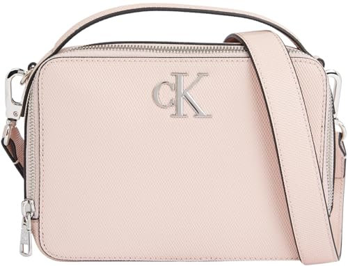 Calvin Klein Jeans Sac à Bandoulière Femme Minimal Monogram Camera Bag Petit, Rose (Pale Conch), Taille Unique