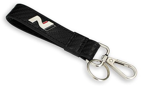 Hyundai HMD00543 Schlüsselanhänger N-Logo Schlüsselring Schlüsselband, schwarz