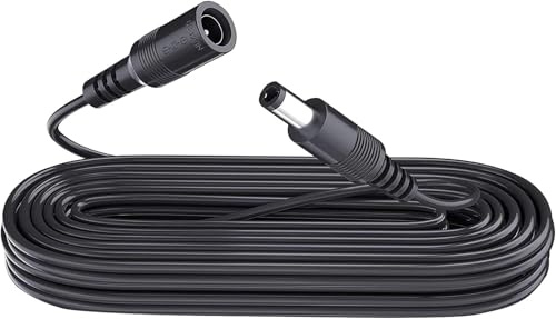 ANLINK 3M 10ft DC Power Extension Cable, Premium Pure Copper DC 12V Power Adapter Extension Cord 5.5mm x 2.1mm for CCTV Security Camera/Router/LED Strip Light/Printer/Monitor and More-Black
