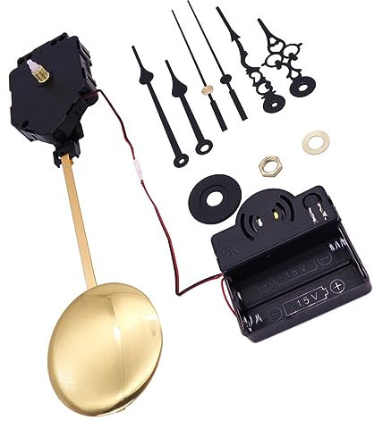 Uonlytech 1 Satz Glockenspiel Oszillierende Bewegung Chime Pendel Uhr Ersatz-uhrwerk Elektrisches Uhrwerk Wanduhrwerk Mit Schlagwerk Und Pendelwerk DIY-Uhr Ersetzen Metall