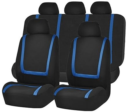AVFORA Sitzbezüge Für Jeep Für Wrangler Sitzbezüge Für JK/JL/TJ/YJ 1987-2021 Leinwand Wasserdicht Auto Protector Schwarz Carbon Autositzbezüge (Farbe : 9pcs Set Blue)