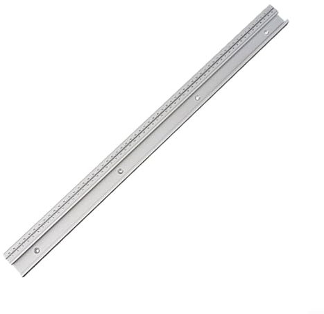 CWOQOCW Binario a T in lega di alluminio, 45 tipi di binari a T con scanalatura per scala, 30-60 cm, adatta per fresatrice, seghe da tavolo e seghe a nastro (60 cm)