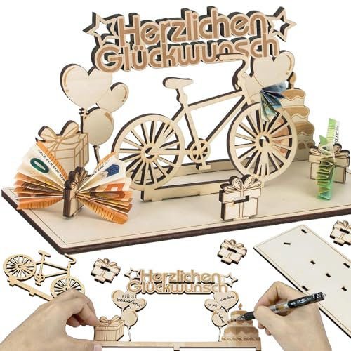 Geburtstag Geldgeschenk Holz Fahrrad Geschenk Geldgeschenk Fahrrad Geldgeschenk Geburtstag für Frauen & Männer EIN perfektes Jugend Freund Oder Familie