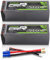 OVONIC Lot de 2 batteries LiPo 4S - 140 C - 6000 mAh - 14,8 V - Avec prise EC5 - Pour voiture radiocommandée, Monster Truck Crawler RC Hobby(2 pièces)