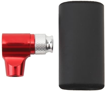 Alomejor CO2-Fahrradreifenfüller, Einhandbedienung, Universelle Kompatibilität mit 12 G, 16 G, 18 G und 25 G Kartuschen (Rot)