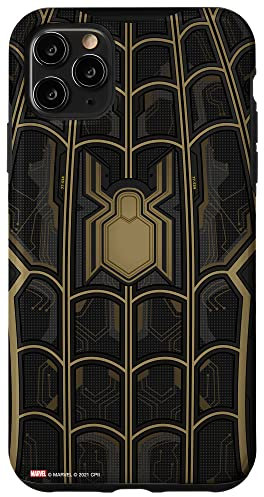 Marvel Spider-Man No Way Home Black and Gold Suit Case for iPhone 11 Pro Max